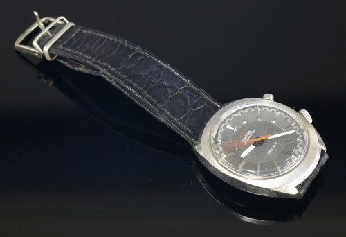 Lot 22 - A gentlemen's stainless steel Omega mechanical Chronostop Genève strap watch