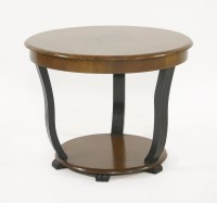 Lot 183 - An Art Deco walnut and ebonised coffee table