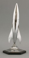 Lot 197 - A chrome 'rocket' table lighter