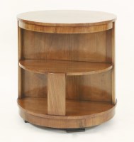 Lot 201 - An Art Deco walnut revolving book table