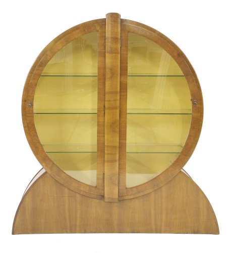 Lot 205 - An Art Deco walnut globe display cabinet