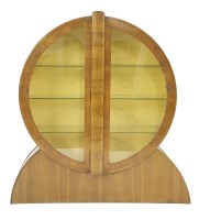 Lot 205 - An Art Deco walnut globe display cabinet