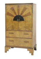 Lot 206 - An Art Deco walnut cabinet