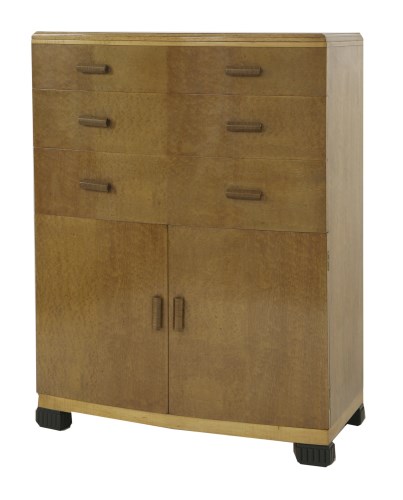 Lot 210 - An Art Deco bird's-eye maple cabinet