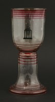 Lot 59 - An enamelled glass goblet or vase