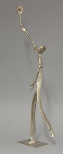 Lot 159 - A Hagenauer polished chrome figure of a tennis player
