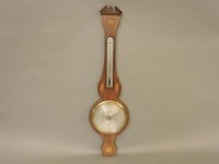 Lot 480 - A mahogany wheel barometer