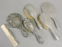 Lot 130 - An American Art Nouveau silver vanity set