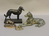 Lot 223 - Four metal Animalier sculptures