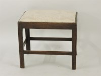 Lot 661 - A George III mahogany stool