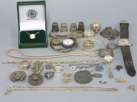 Lot 75 - A gentleman's sterling silver mechanical strap watch