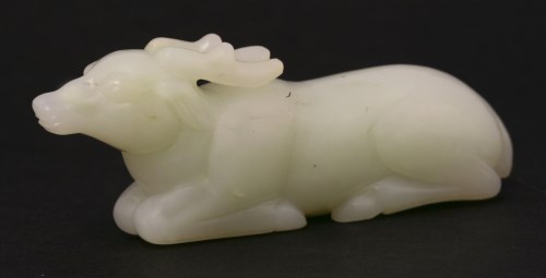 Lot 179 - A 20th century jade stag