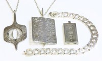 Lot 1 - A sterling silver pendant
