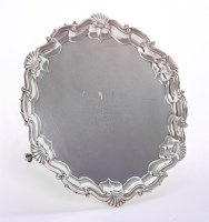 Lot 81 - A Victorian silver salver