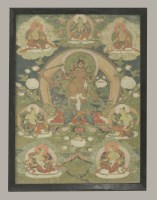 Lot 598 - A Tibetan thangka