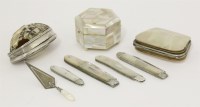 Lot 229 - A collection of mother-of-pearl items
