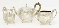 Lot 150 - A Victorian silver three-piece tea set
