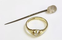Lot 344 - A gentlemen's 18ct gold single stone diamond ring