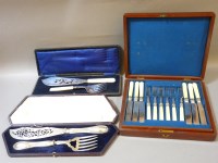 Lot 228 - Two cased fish servers