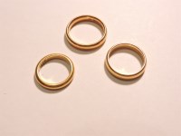 Lot 68 - Three 22ct gold wedding rings