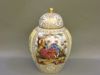 Lot 395 - A Dresden Helena Wolfsohn porcelain vase and cover