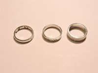 Lot 23 - Three 9ct white gold diamond set band rings
