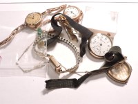 Lot 78 - A ladies gold Waltham early wristwatch