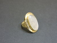 Lot 27 - A gold moonstone ring