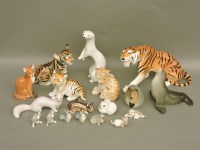 Lot 13 - A collection of Lomonsov porcelain animals