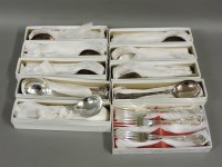 Lot 33 - A composite collection of silver plated King's pattern flatware