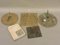Lot 51 - Four various 19th century and later circular and square base sun dials