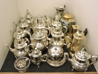 Lot 68 - A quantity of plated and brass wares