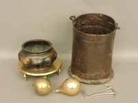 Lot 85 - A Chinese brass pot