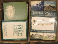 Lot 128 - Three boxes of coarse and game fishing books