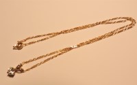 Lot 278 - A 9ct gold single stone diamond pendant and chain