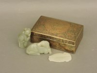 Lot 340 - A brass box