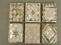 Lot 358 - Six Victorian mother of pearl card cases