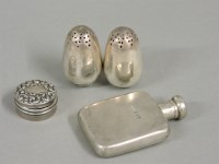 Lot 389 - A small silver flask