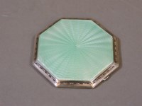 Lot 395 - A sterling silver compact