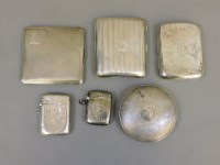 Lot 396 - Three sterling silver cigarette cases