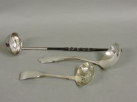 Lot 397 - A white metal toddy ladle