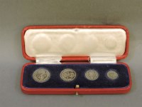 Lot 407 - A cased set of Maundy money