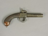 Lot 411 - A percussion pocket pistol