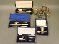 Lot 434 - A silver egg cup and spoon