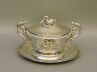 Lot 459 - A 19th century French silver two handled bowl