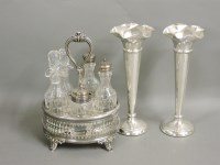 Lot 473 - A pair of silver spill vases