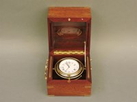 Lot 484 - A Jean Roulet le Locle miniature ship’s clock