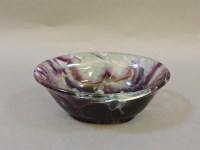 Lot 491 - A carved blue John oval dish or bowl