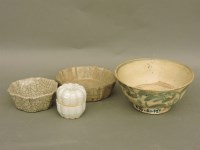 Lot 515 - Three ancient crackle glaze pottery wares