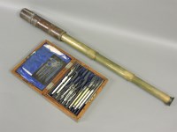 Lot 541 - A Victorian leather and brass telescope